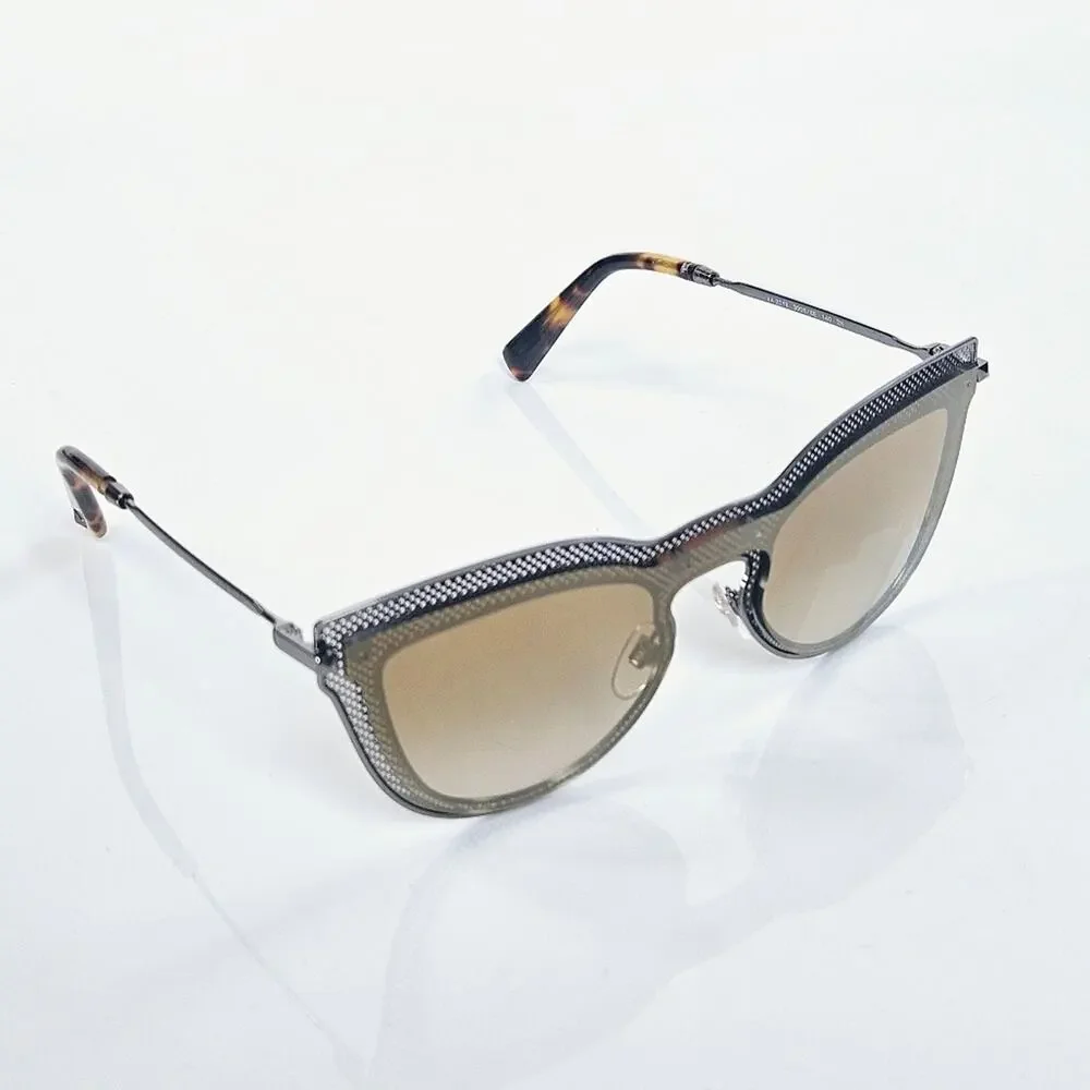 Valentino Gunmetal Cat Eye Sunglasses w/ Gold Gradient Lenses‎